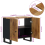 VidaXL (honey brown) vidaXL Sink Cabinet Vanity Unit Cupboard Solid Wood Mango and Engineered Wood 5