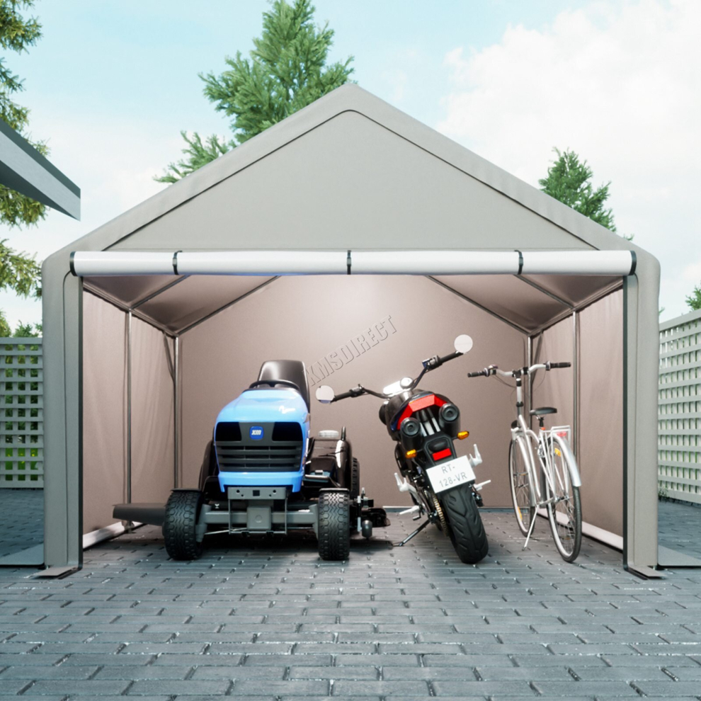(10X10FT) BIRCHTREE Garden Storage Tent Shed Steel Frame Waterproof