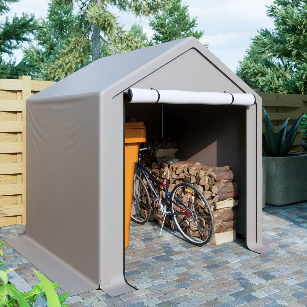 (6.2X5.6FT) BIRCHTREE Garden Storage Tent Shed Steel Frame Waterproof