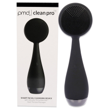 PMD Clean Pro OB Black Unisex Facial Cleansing Brush - SonicGlow Technology with 7,000+ VPM for Deep Clean & Better Skincare Absorption