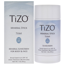 Mineral Stick Tinted SPF 45 fra Tizo til kvinder - 1 oz solcreme