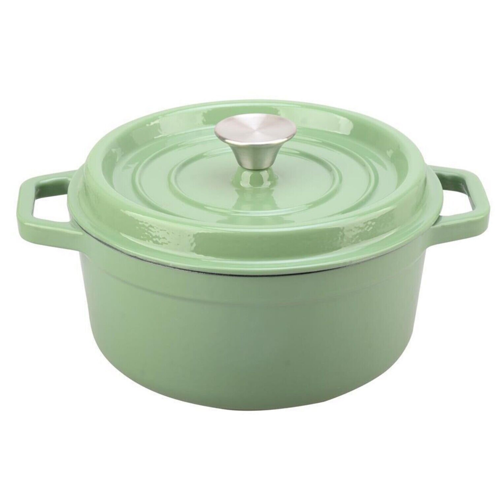 Aldrn Casserole Dish Cast Iron 22cm With Lid Induction Suitable Oven