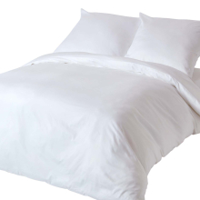 (Euro Size - 150 x 200 cm, White) Duvet Cover with Pillowcase 400 Thread Count