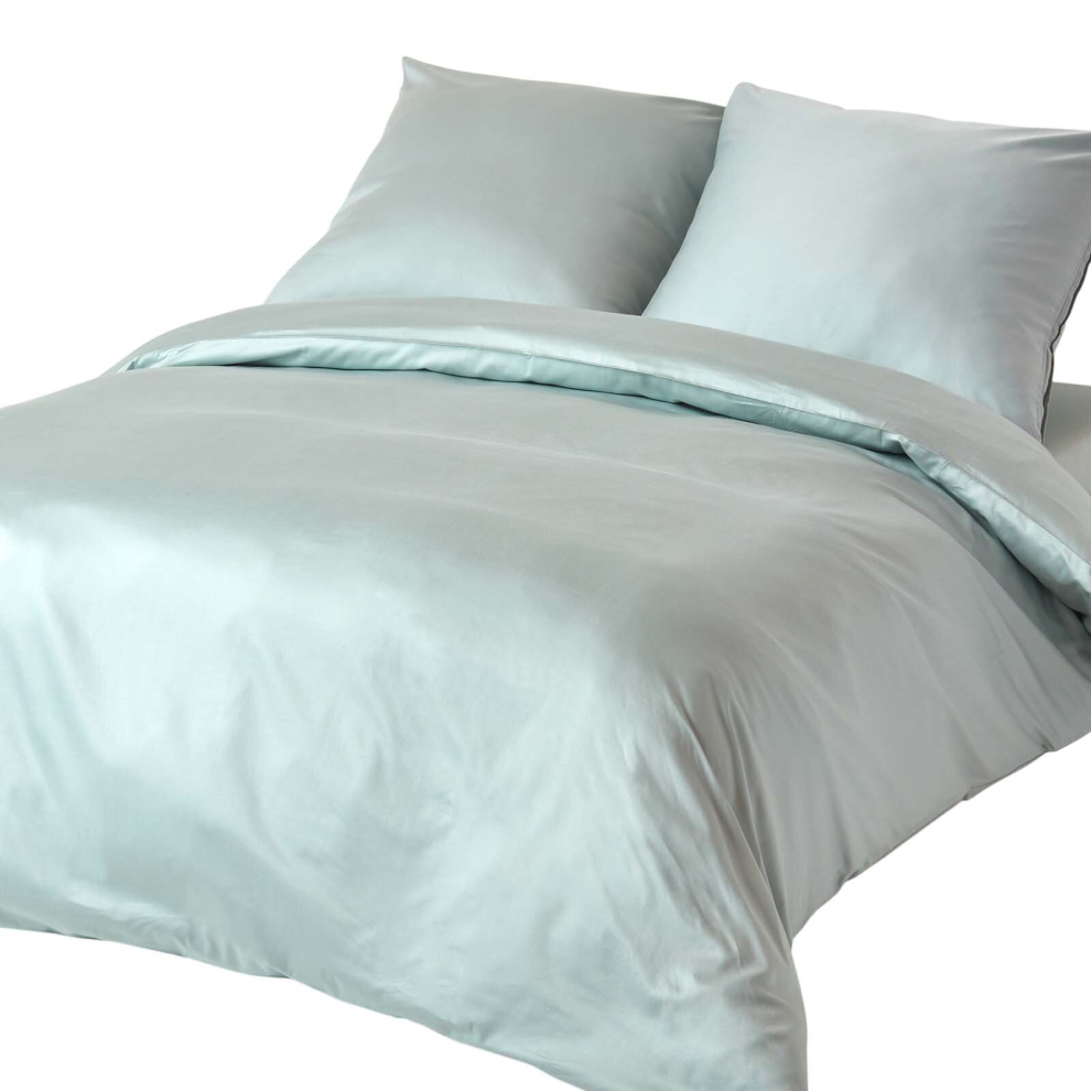 Homescapes (Euro Size - 150 X 200 Cm, Duck Egg Blue) Duvet Cover With Pillowcase 400 Thread Count