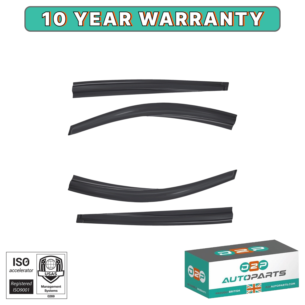 4PCS OF FRONT AND REAR WIND DEFLECTORS FOR MITSUBISHI L200 2005-2015 - Image 3