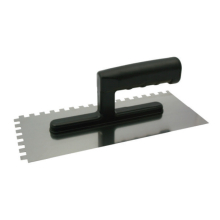 Stainless Steel Notched Trowel with Plastic Handle Various Notch Size