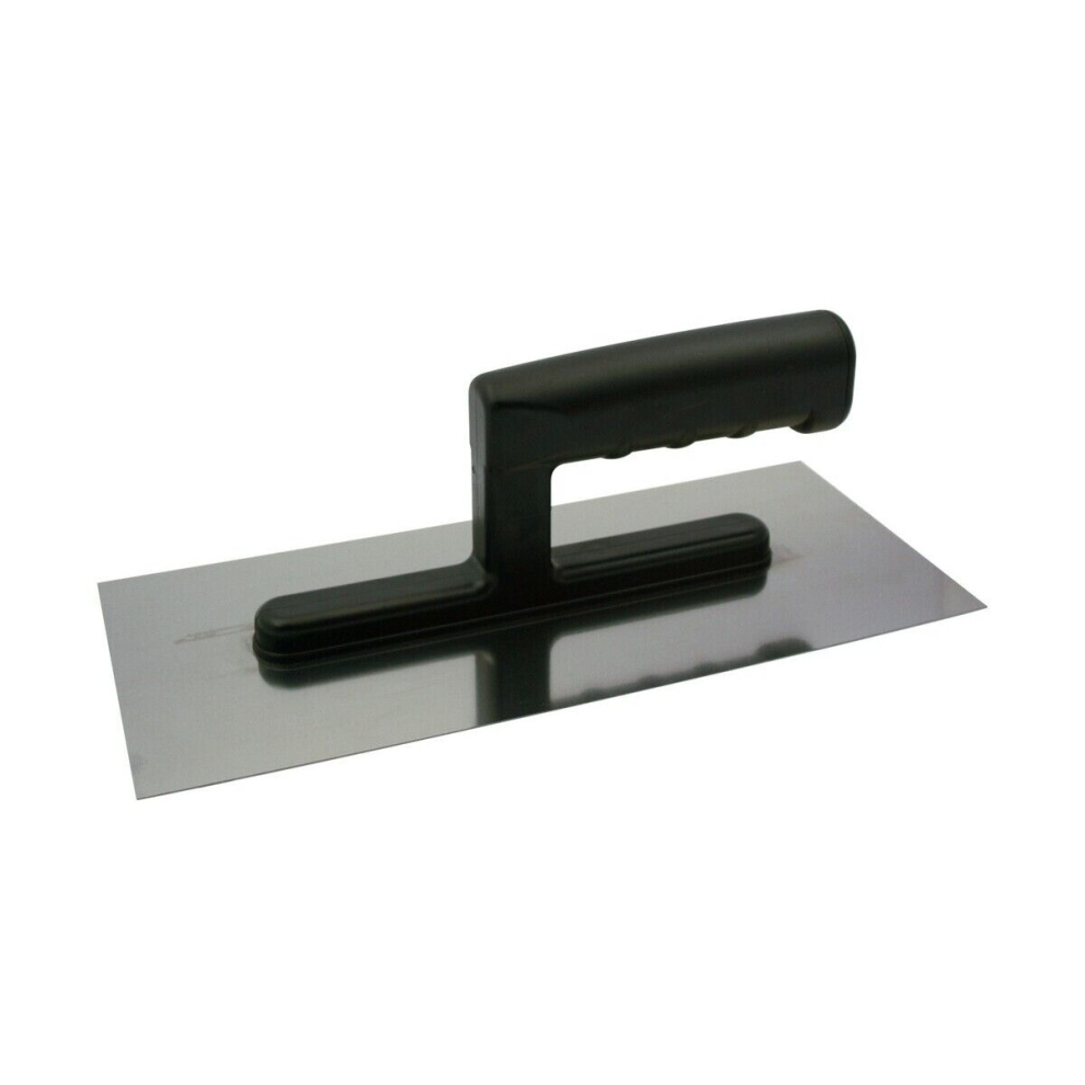 Stainless Steel Plastering Trowel 120Mm X 270Mm / 0.65Mm With Plastic Handle 5056517967218