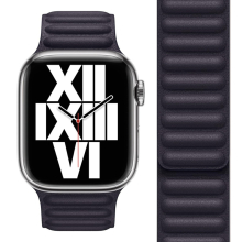 (Ink) Apple Leather Link 45mm Watch Strap S/M
