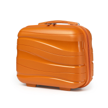 (Orange, 14 inch) One Or Four Pieces Lightweight PP Hard Shell Suitcase With TSA Lock