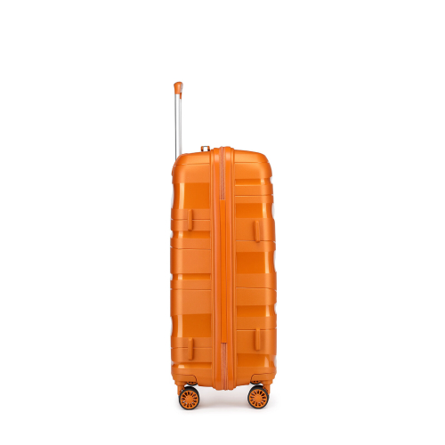 (Orange, 24 inch) One Or Four Pieces Lightweight PP Hard Shell Suitcase With TSA Lock 2