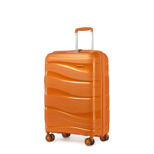 (Orange, 20 inch) One Or Four Pieces Lightweight PP Hard Shell Suitcase With TSA Lock