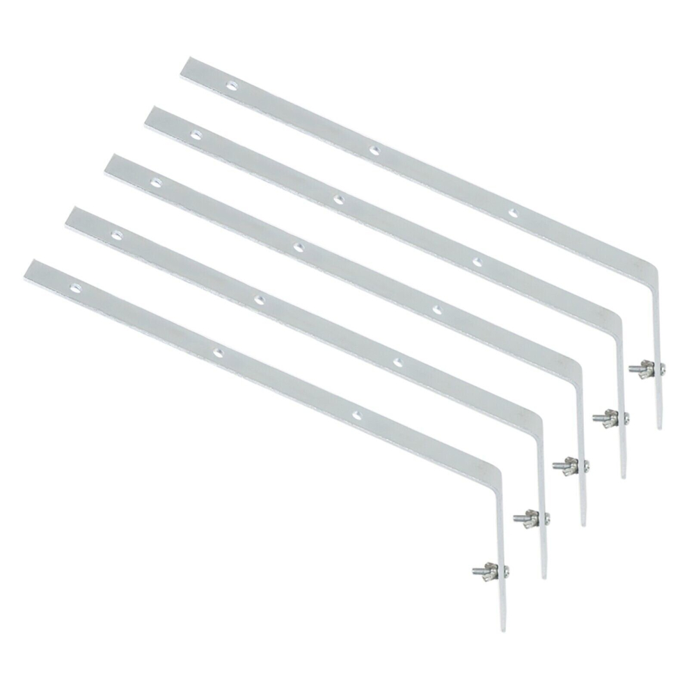 Gutter Top Rafter Bracket Universal Galvanised Steel Fascia Support Fixings (Pack of 5, 300mm)