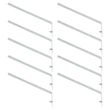 Gutter Top Rafter Bracket Universal Galvanised Steel Fascia Support Fixings (Pack of 10, 300mm)