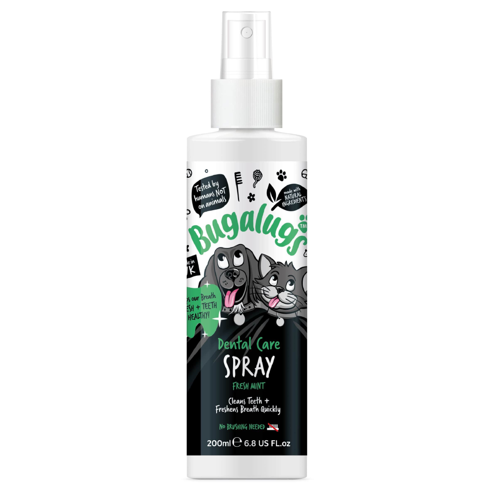 Bugalugs Dog & Cat Dental Oral Hygiene Spray Cleans Teeth Fresh Breath