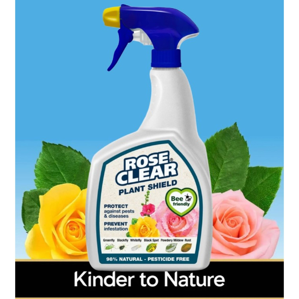 Rose Clear Plant Shield Spray Pesticide Free Bug Fungus Control 800ml