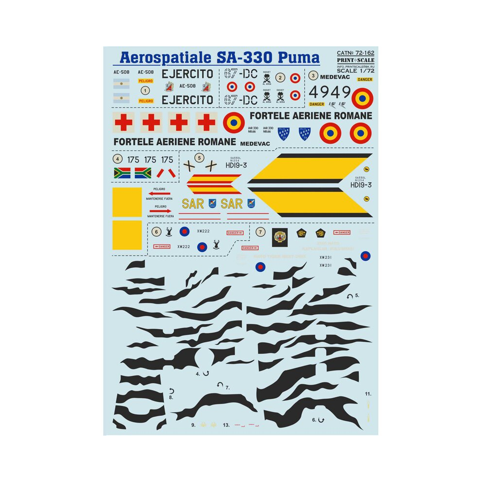 Print Scale 72-162 Aerospatiale SA.330 Puma