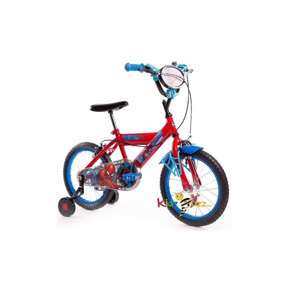 Huffy Spiderman 16 Inch Boys Bike - 5-7 Years - Red + Web Features