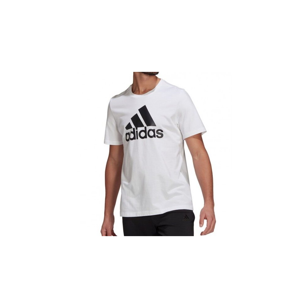 (White, S) Men's Adidas Essential T-Shirt White/Black GK9121