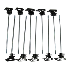 Electric Fencing Ribbon Insulators X10 (Long Arm Screw In Poly Fence)