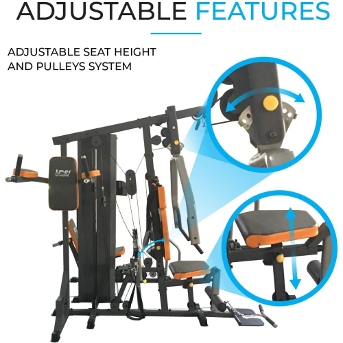 Fit4home Home Multi Gym 80kg Weight Stack Compact Exercise Machine 1
