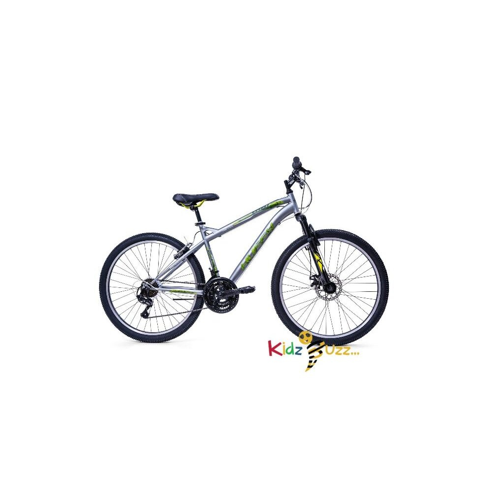 Huffy Extent Mens Mountain Bike 26 Inch Wheels 18 Gears Gunmetal Grey Front Suspension