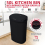 NETTA (Black) NETTA 50L Plastic Sensor Bin for Kitchen 2