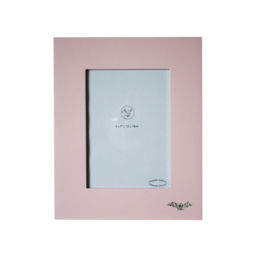 5x7 Pink Wooden Flying Bat Photo Frame