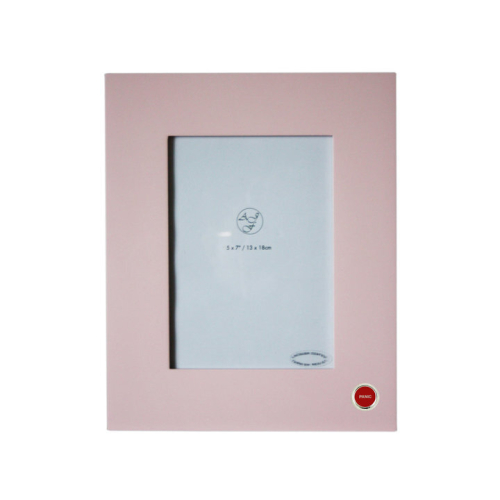 5x7 Pink Wooden Panic Button Photo Frame