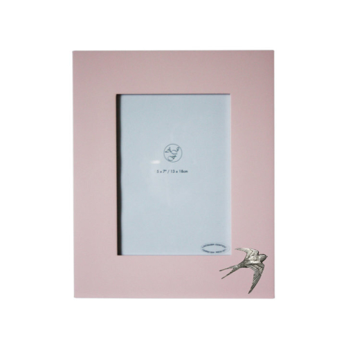 5x7 Pink Wooden Swallow Photo Frame