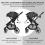 Costway Folding Baby Pushchair 4 Wheels Stroller with Canopy & Reversible Seat 8