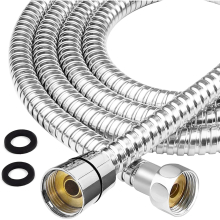 (1m) Shower Hose Stainless Steel Replacement Universal Fit Pipe Anti-Kink &Leakproof