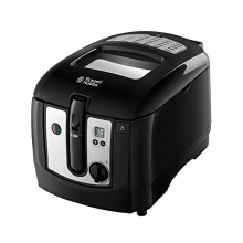 Russell Hobbs Electric Deep Fat Fryer, 3L capacity/can cook 1.2kg food, Digital timer, Large observation window, Non-stick coated pan, Adjustable ther