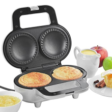 Salter EK4082 XL Double Pie Maker - Twin Deep-Fill Pie Machine, Non-Stick & Crimp-Edged Cooking Plates, 3-5 Minute Pre-Heat, Locking Latch, Fruit/Meat