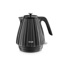 De'Longhi Ballerina Electric Kettle, 360 Swivel Base, Water Level Indicator, Cord Storage, KBD3001.BK, 3000 W, UK PLUG, Black