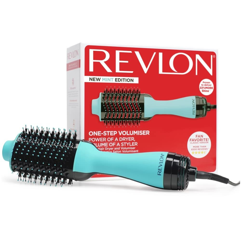 Revlon One-Step Hair Dryer and Volumiser - New Mint Edition (One-Step, 2-in-1 Styling Tool, Ionic and Ceramic Technology, Unique Oval Design, for Mid