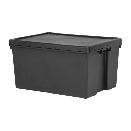 Wham Wham Bam Recycled Storage Box & Lid Black 96Ltr