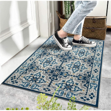 (40x60 cm, LUNA- PRINTED RUG) Modern Non-Slip Rugs Printed Geometric Carpet Mat