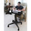 Seville Classics Air Lift Adjustable Mobile Desk with Cup Holder,Black 7