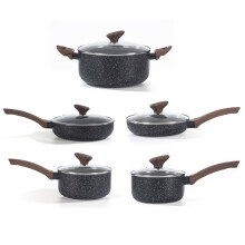Houszy Aluminium Induction Hob Pots and Pans Cookware Set- 10 Piece