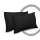 Imperial Rooms (Black, Pillow Cases Only(50 x 75 cm)) Fitted Sheet Bed Sheets Extra Deep 25CM Single Double King Sizes 1
