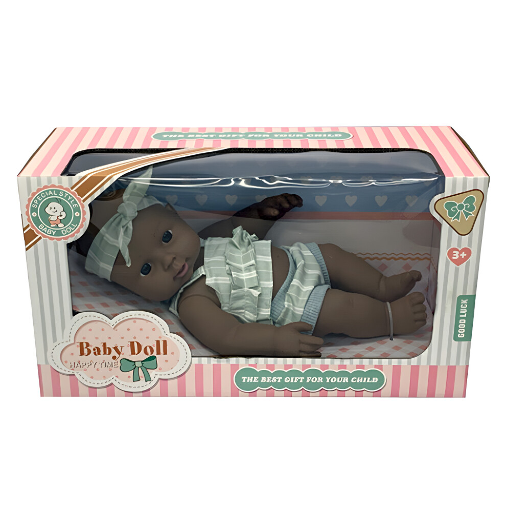 Dark skin Afro Caribbean Baby Doll Toy is a truly beautiful dark-skinned