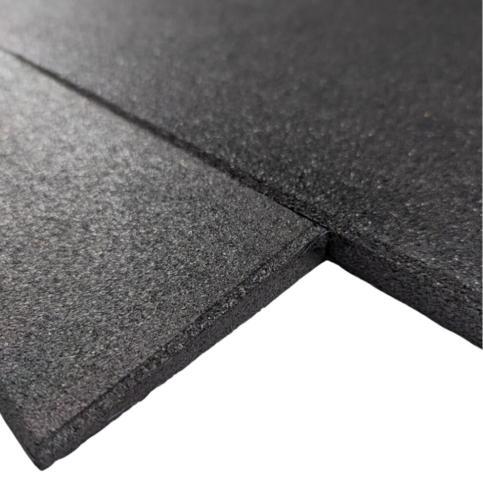 (15mm Thick) Gym Mat Edge Finishing Strip  - 50cm Long - Rubber Crumb