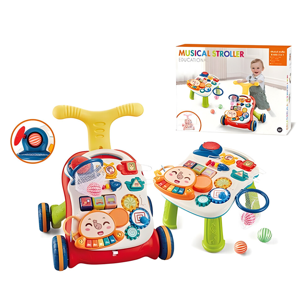 2-in-1 Baby walker, And Baby interactive entertainment game table.