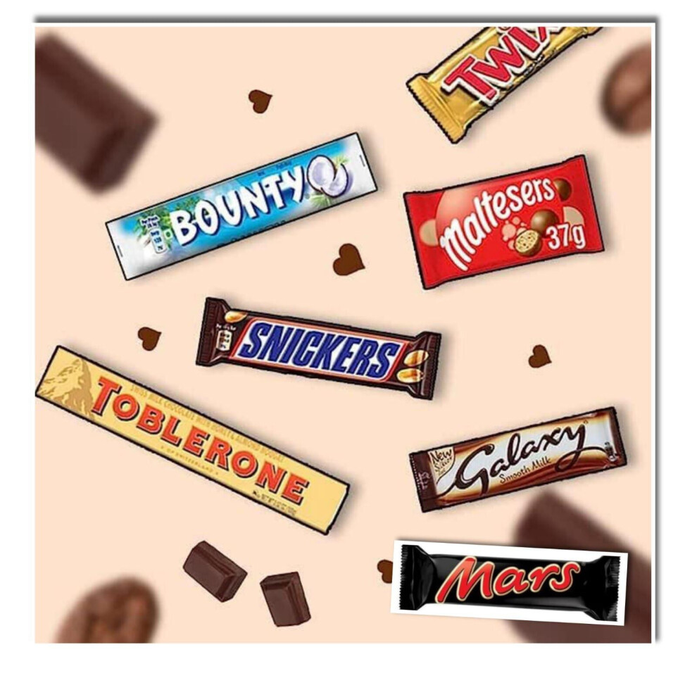 Mixed Chocolate Toblerone,Mars,Bounty,Snickers,Twix,Maltesers,Galaxy