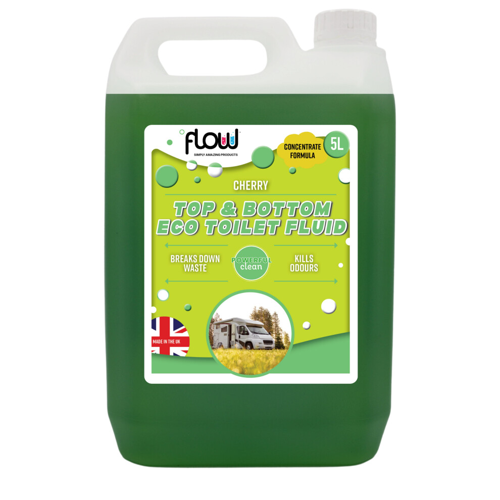 (5 Litre) Top & Bottom Organic Green Chemical Toilet Fluid Caravan & Motorhome