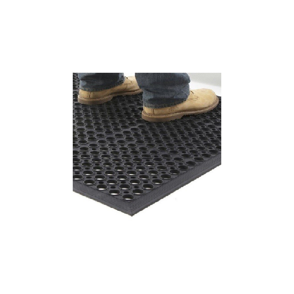 Arkmat Rubber Door Mat Heavy Duty - 1.5M X 0.9M - Wheelchair Friendly Ramp Mat