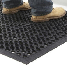 Rubber Anti-Fatigue Mat Heavy Duty - 1.5m x 0.9m - Workshop Bar Kitchen Warehouse