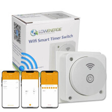 Square Smart WiFi Timer Switch - Remotely Control, Schedule On/Off & Countdown Timers via SmartLife App; Alexa & Google Home Compatible
