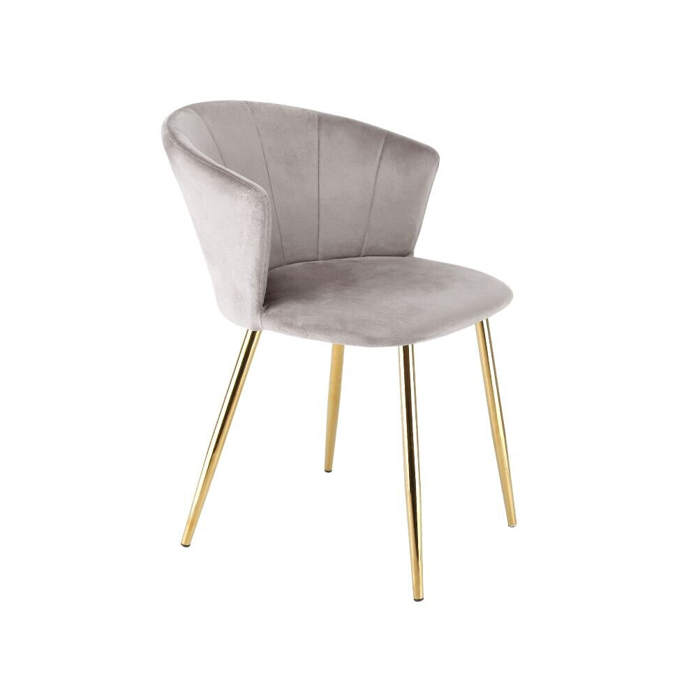 Raygar Dunelm Accent Dining Chair Velvet Fabric - Taupe