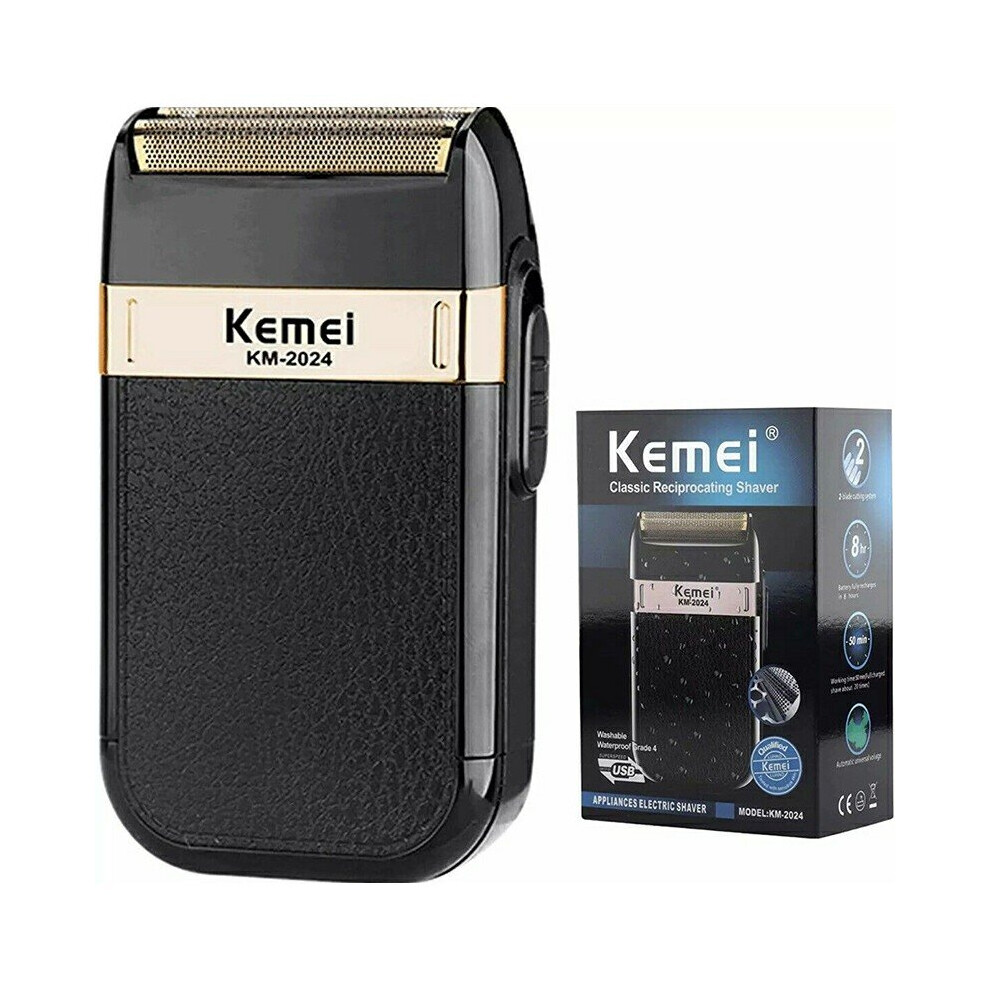 KEMEI Men's Waterproof Reciprocating Razor Cordless Electric shaver